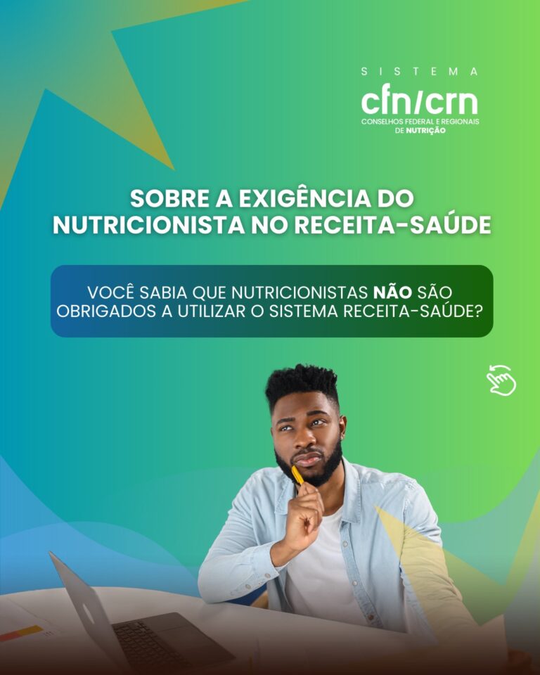 Sobre a exigência do nutricionista no sistema Receita-Saúde