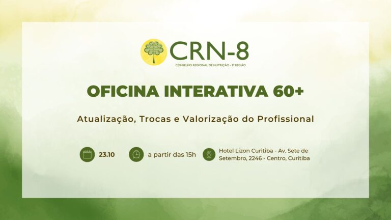 CRN-8 realizará oficina intergeracional com profissionais 60+